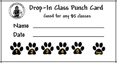 Drop-in Class Punch Card – Tri-State Kennel Club